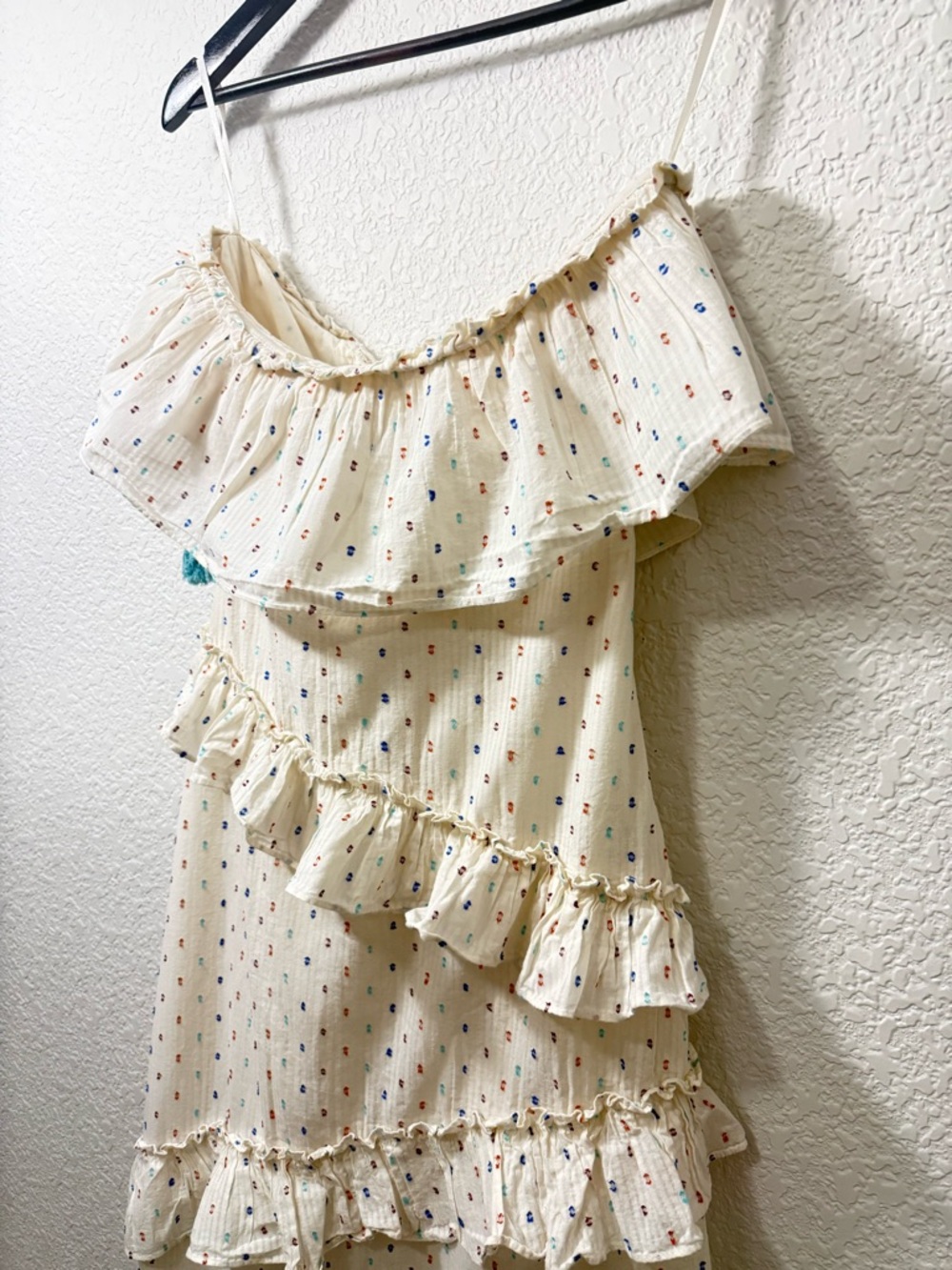 Red Carter Asmae Boho Ruffle Midi Dress From Anthropologie | Medium - Picture 3 of 16
